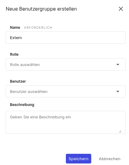 Create new user group