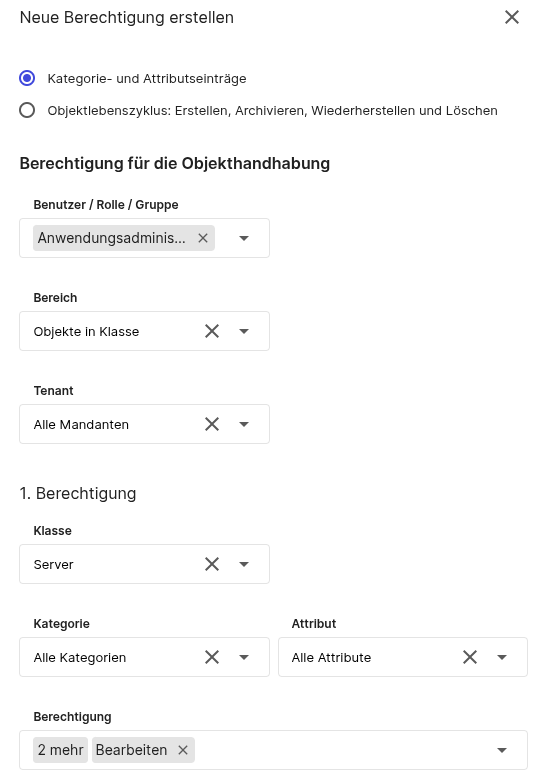Create new permissions
