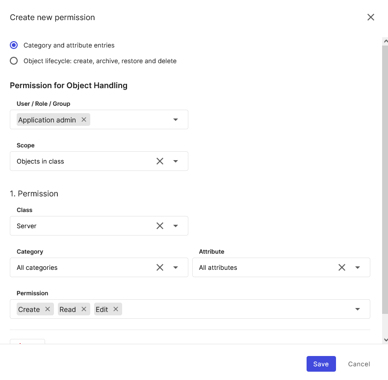 Create new permissions